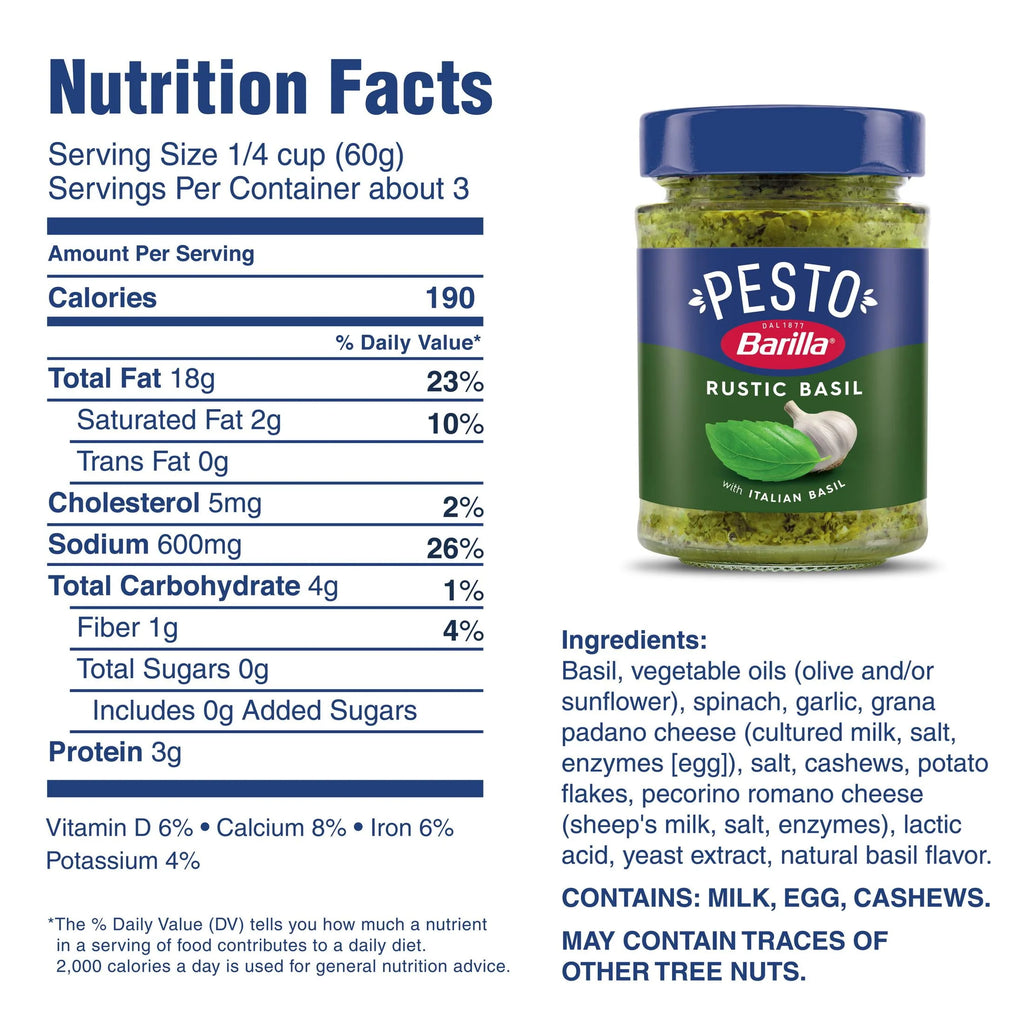 Basil Pesto Sauce, 6.5 oz C46111