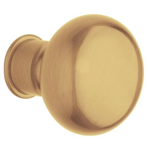 Satin Brass and Brown Pair of Knobs Q48526