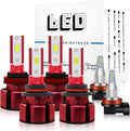 9005 +H11 High/Low Beam LED Headlight Bulbs + H16 LED Fog Light Bulbs, 6000K Cool White, Pack of 6 I24941