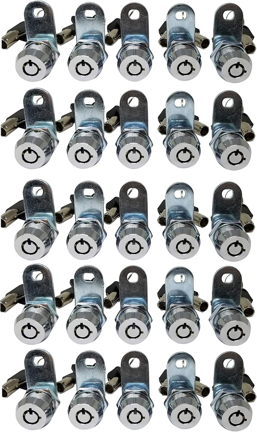 5/8” Tubular Cam Lock Chrome Pack of 5 Q72649