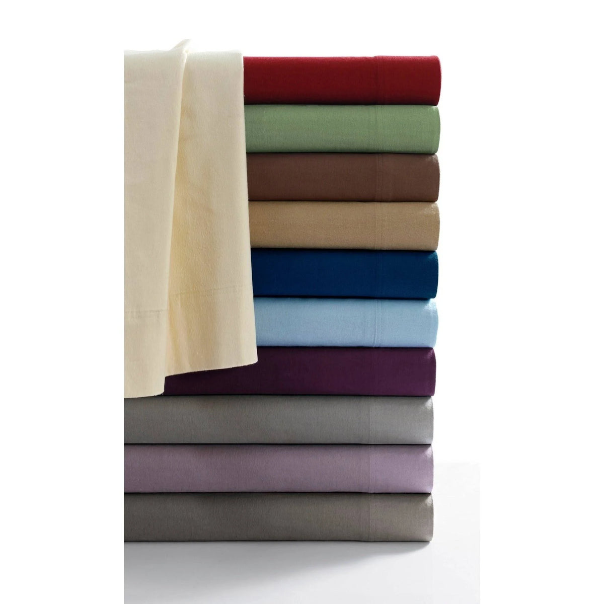 Deep Red Twin XL 3 Piece Flannel Sheet Set W8277