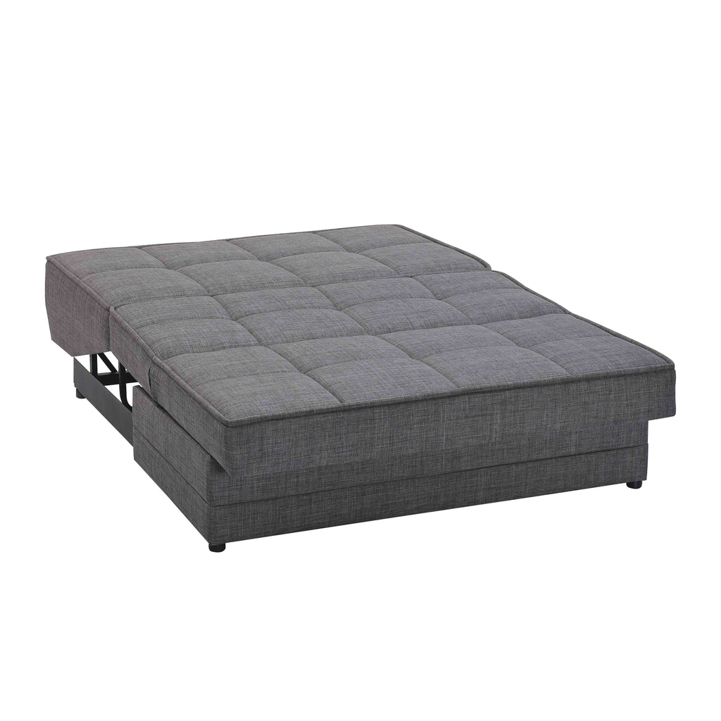 Gray Chenille Sleeper Loveseat P51990