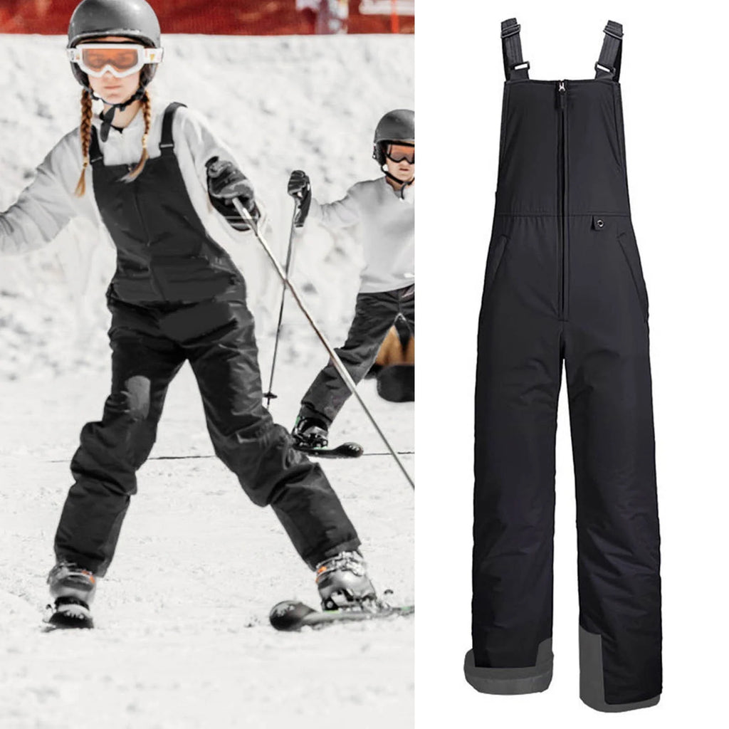 Kids Waterproof Snow Ski Bibs Overalls Long Insulated Ski Pants R19957