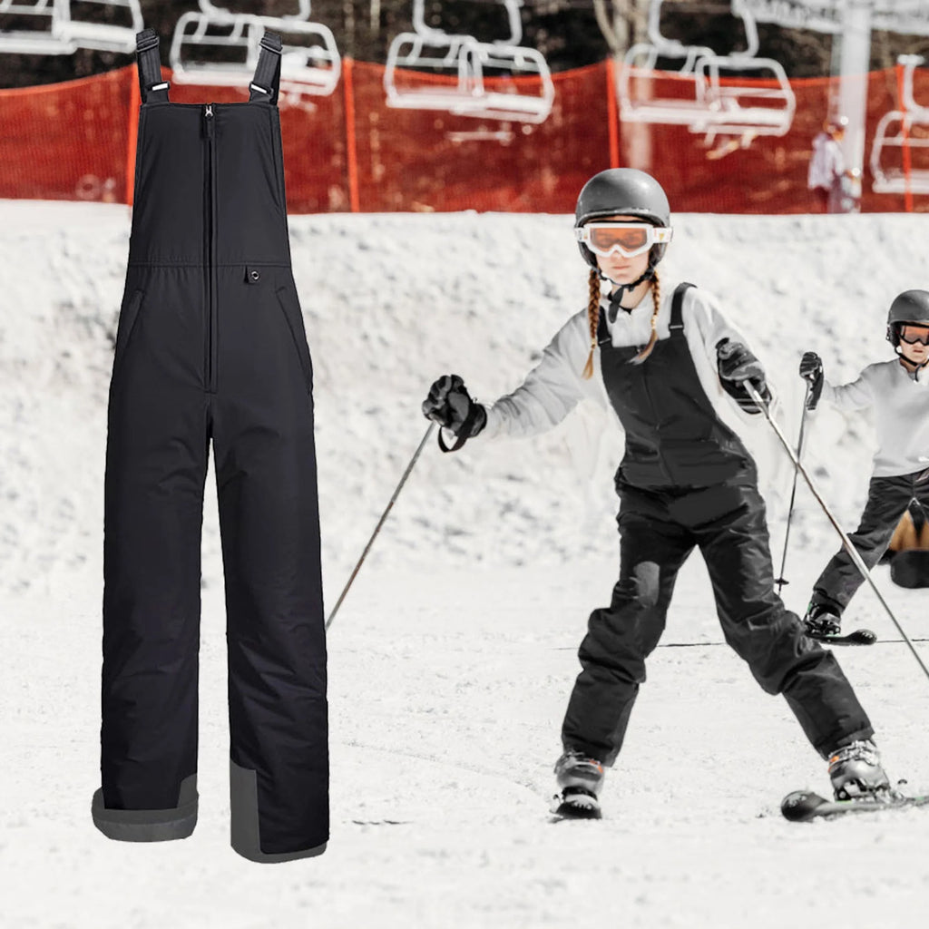 Kids Waterproof Snow Ski Bibs Overalls Long Insulated Ski Pants R19957