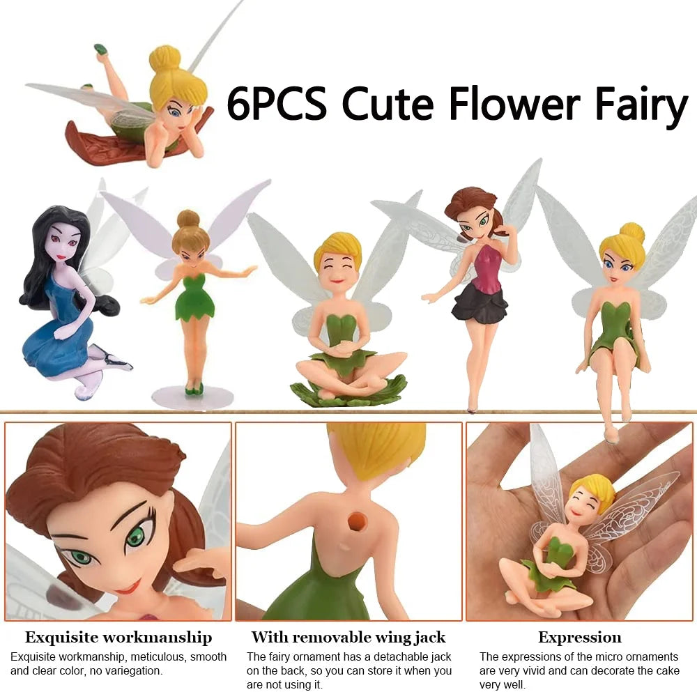 Mini PVC Figures Fairy Cake Topper Dollhouse Decoration E558