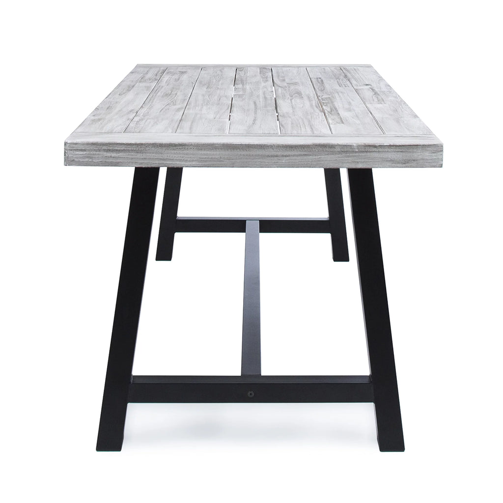 Light Grey Acacia Wood Rectangular Dining Table G786
