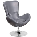 Gray Leather Side Reception Chair M31024