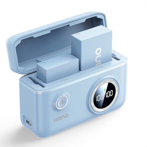2-Pack Batteries and 18W Fast Dual USB Charger with Smart Display and Magnetic Snap Cover C678704