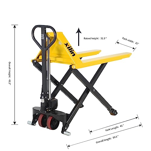 Manual Pallet Jack Hand Pallet Truck 2200lbs Capacity 3.3" Lowered 45" Lx21"W 31.5 Lift Height L262
