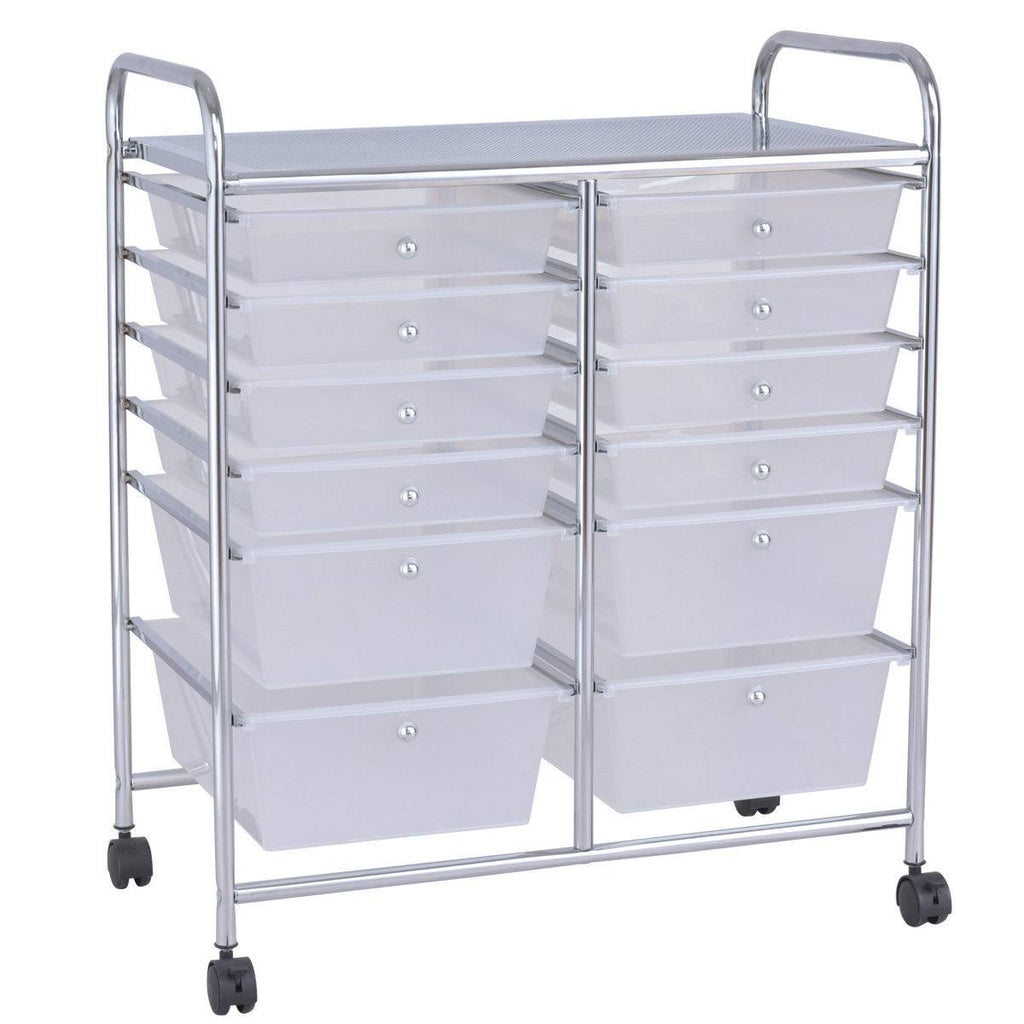 12 Storage Drawer Organizer Rolling Cart B58783