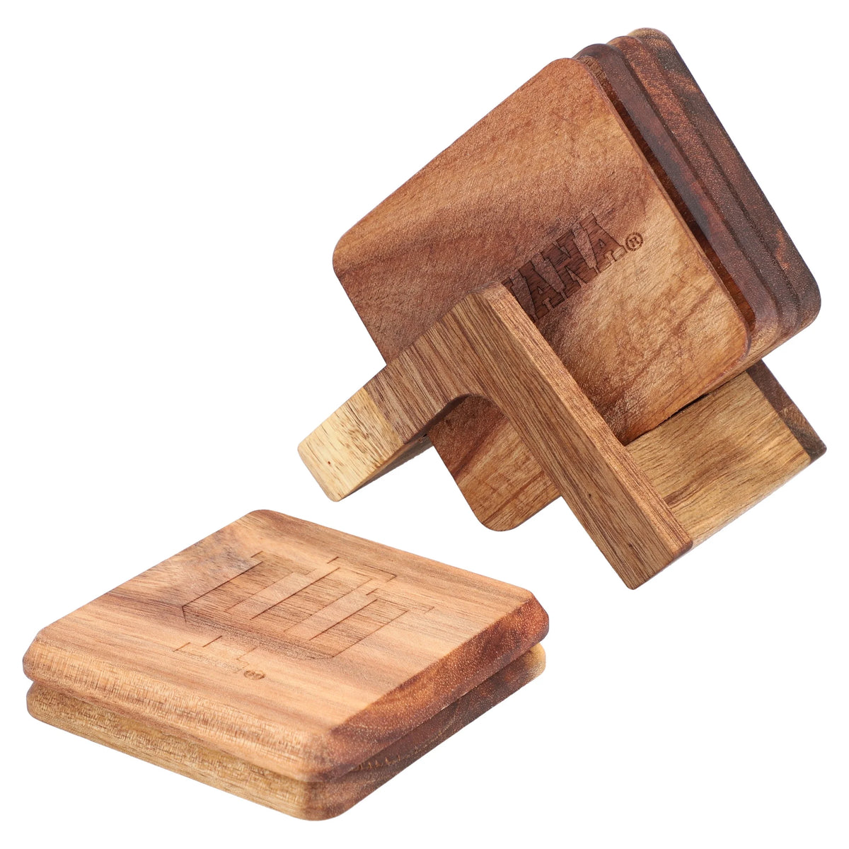 Acacia Wood 6-Pack Coaster Set O6701