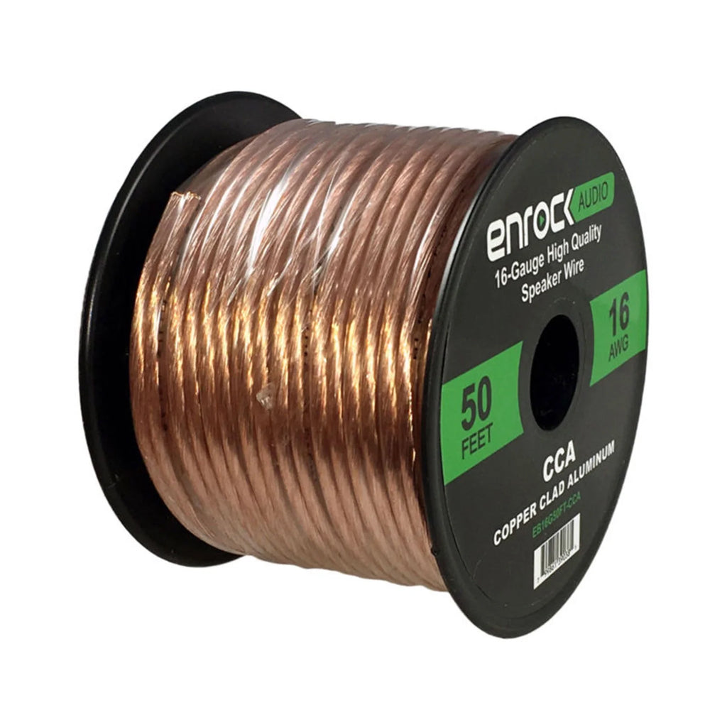6.5" 240 Watt 2-Way Coaxial Speakers, Speaker Harness, 16 Gauge 50 Foot Speaker Wire K6895