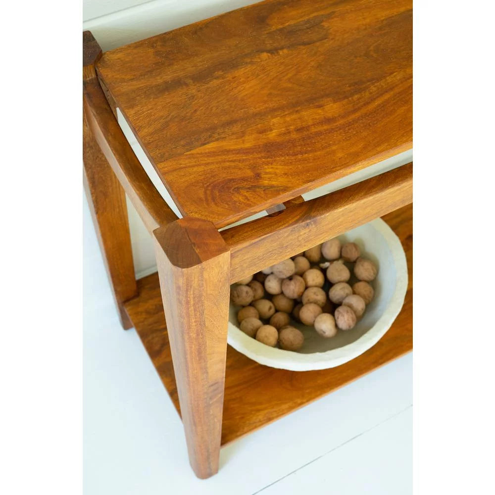 Mango Wood Console Table With Teak Finish A79462