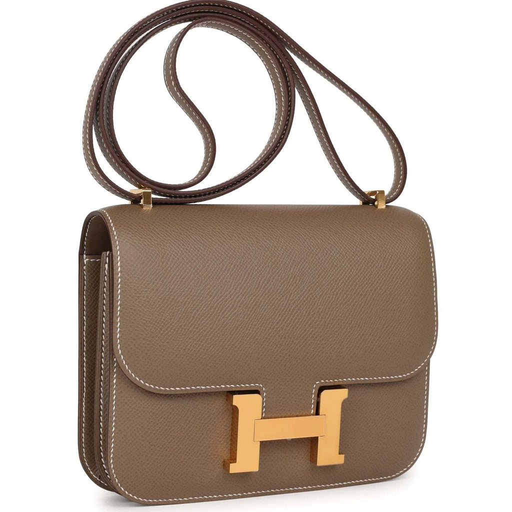 Etoupe Epsom Leather Shoulder Bag N637790