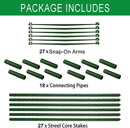 3 Packs Deformable 48inch Tomato Cages Plant Supports R264