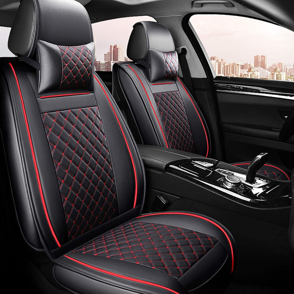 Leather Car Seat Covers Full Set Waterproof Universal P186