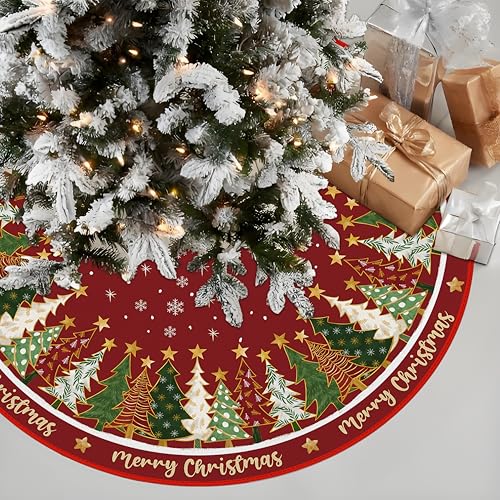 Red 36 Inches Christmas Tree Skirt R253