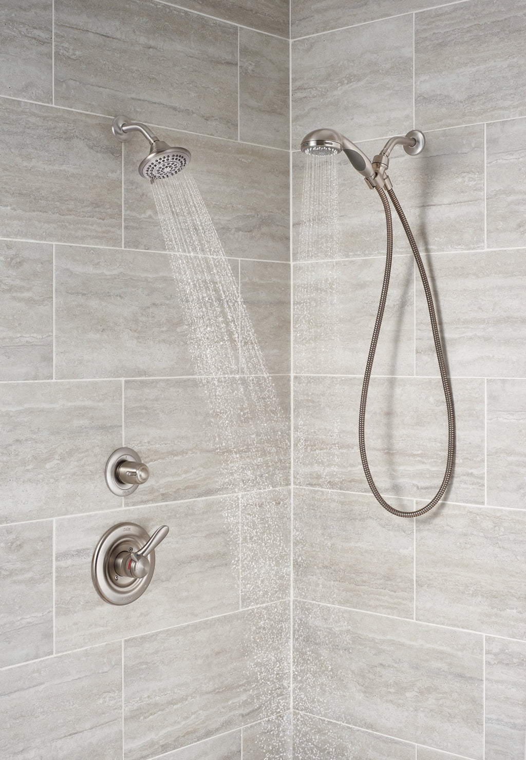 5-Spray Single Handle Shower Faucet in Stainless Y29664