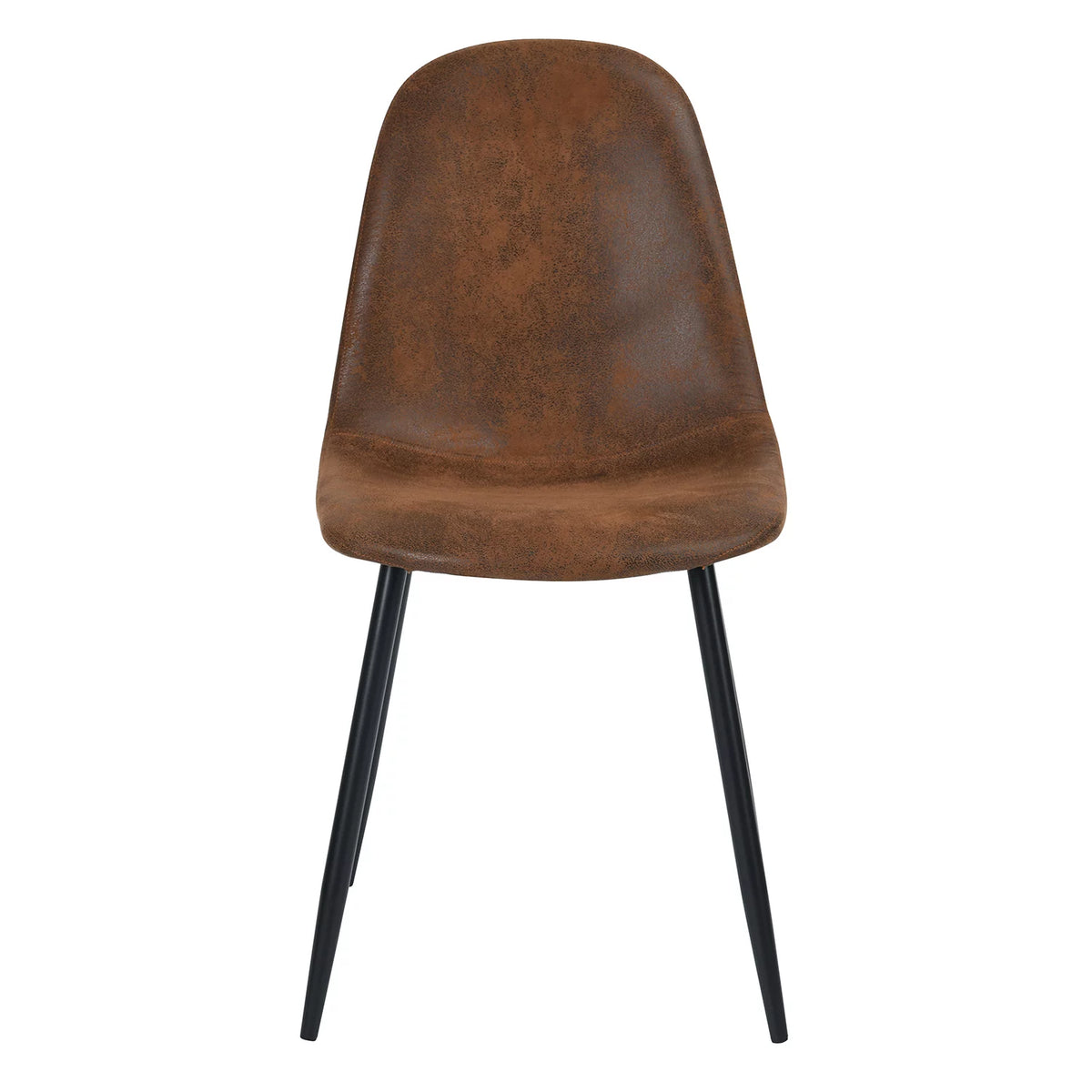 Set of 4 Suede Brown Velvet Chairs U737273