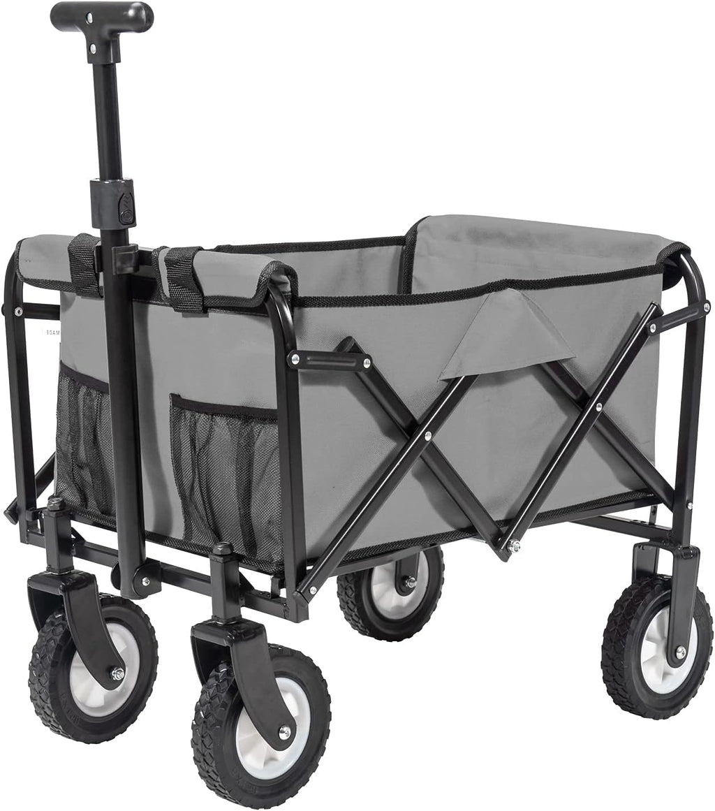 Collapsible Folding Wagon Utility Pull Cart Blue C421293
