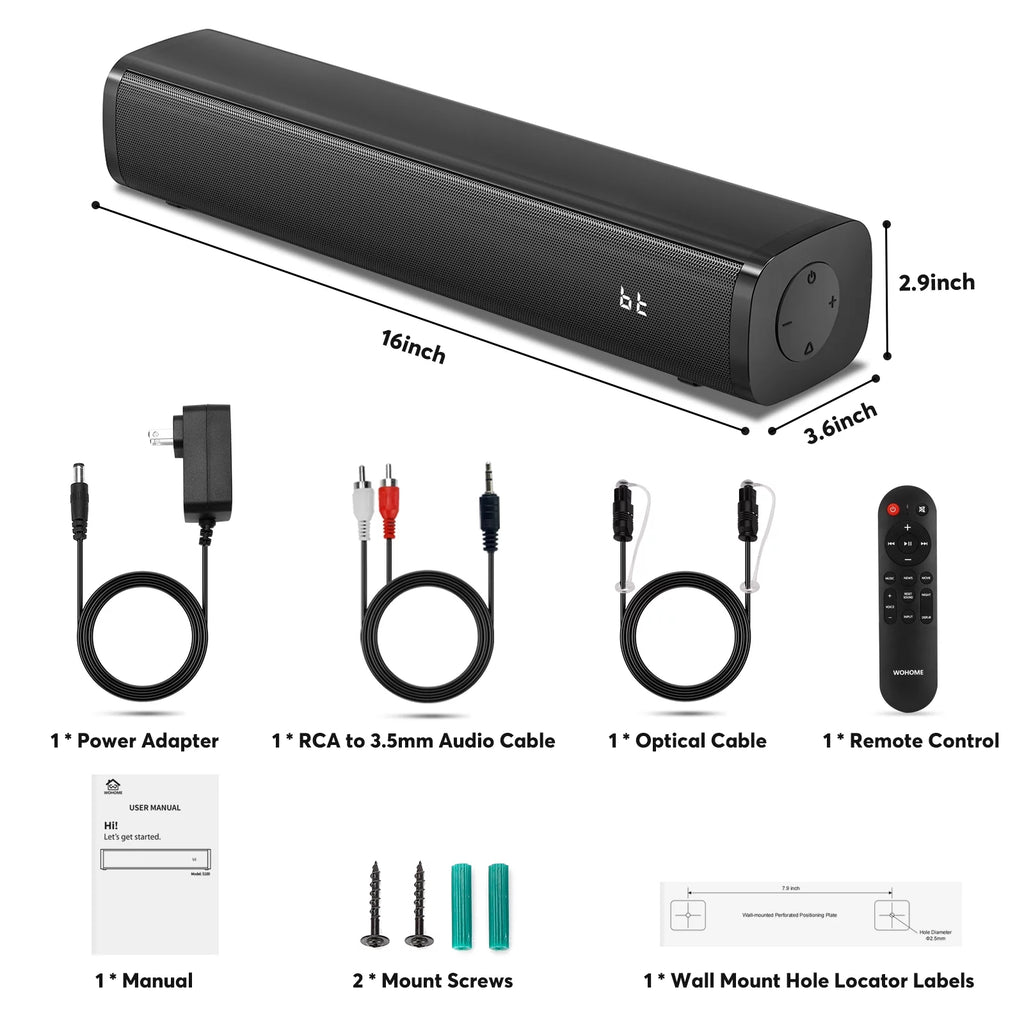 2.1CH Sound Bar with Built-in Subwoofer N1879