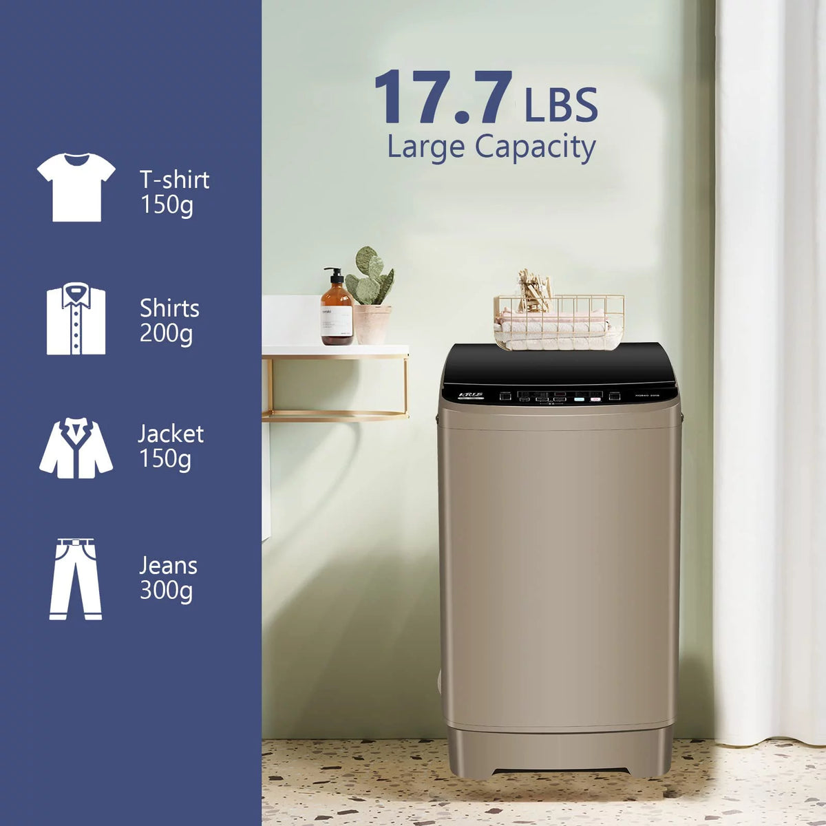 Portable 1.9 Cu.ft Fully Automatic Compact Washer C325643