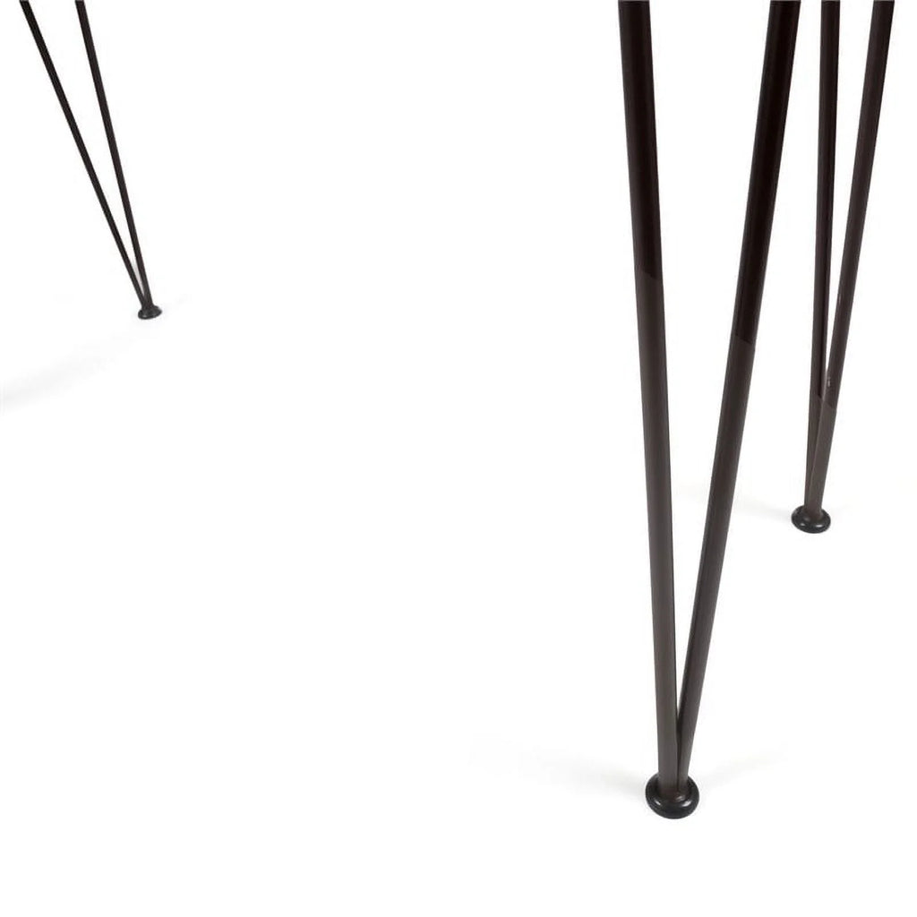 Teaked Acacia Wood Bar Set with Metal Iron Frame H38183