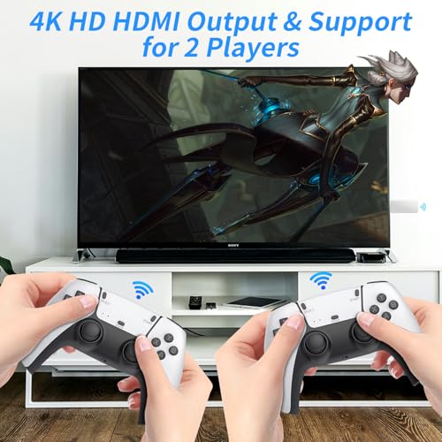 4K HDMI Retro Game Console with 2 Wireless Controllers N44357