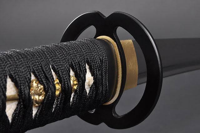 Black 1095 Carbon Steel Samurai Katana Sword I69342