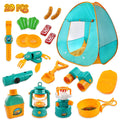 Kids Camping Play Tent Gear Set with Pretend Equipment Tool Toys M2911