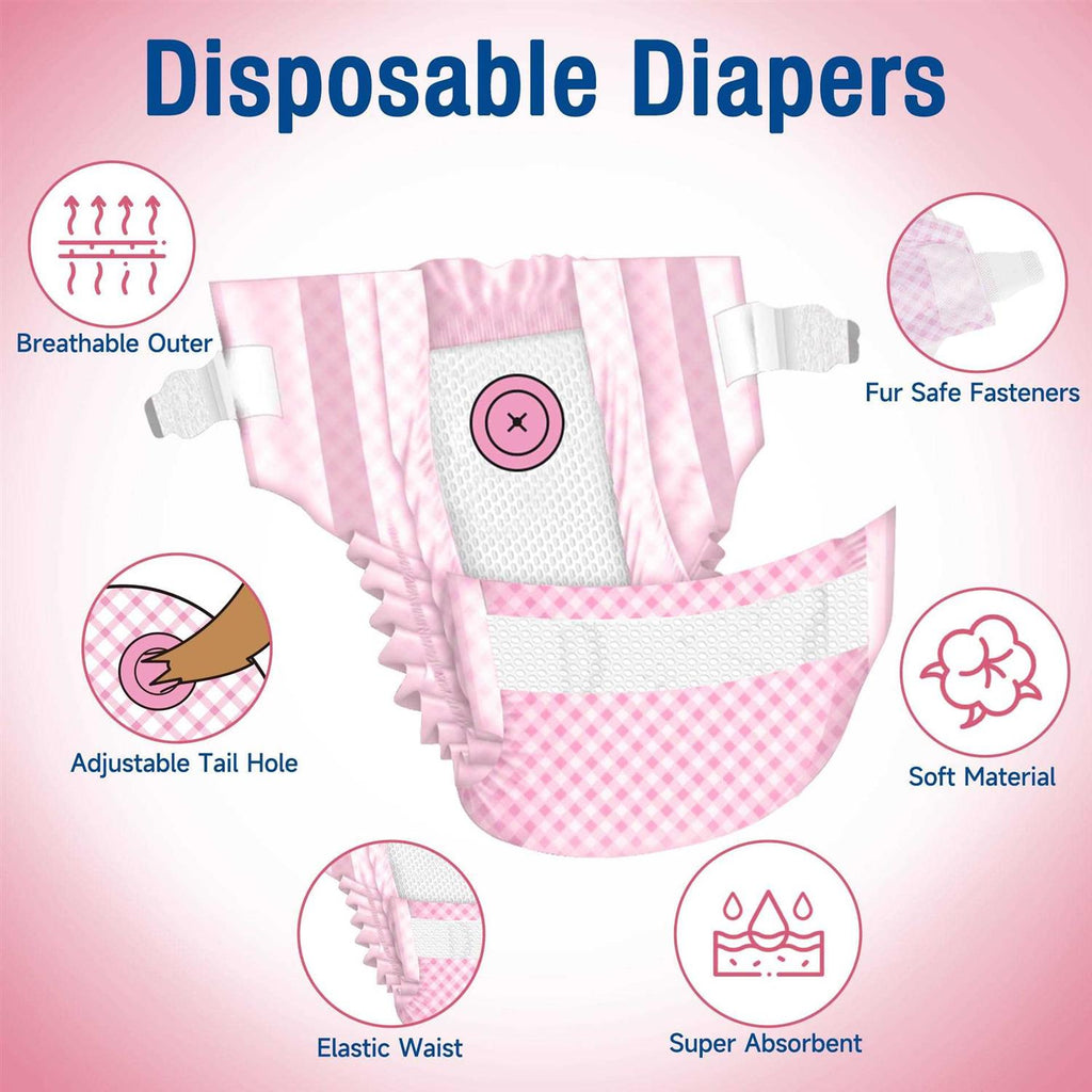 Soft Female Disposable Dog Diapers H9700