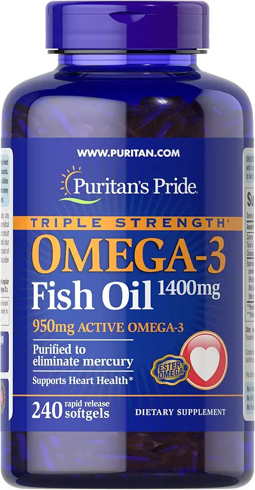 Triple Strength Omega-3 Fish Oil 1400mg 240 Softgels Q8505