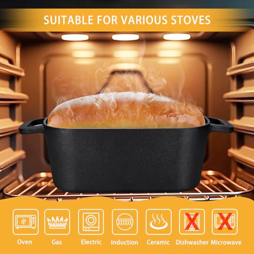 3.6QT Pre-Seasoned Cast Iron Dutch Oven with Lid C59654