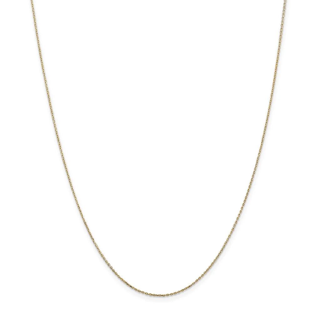 14k Yellow Gold Initial W Necklace - 22 Inch I4150
