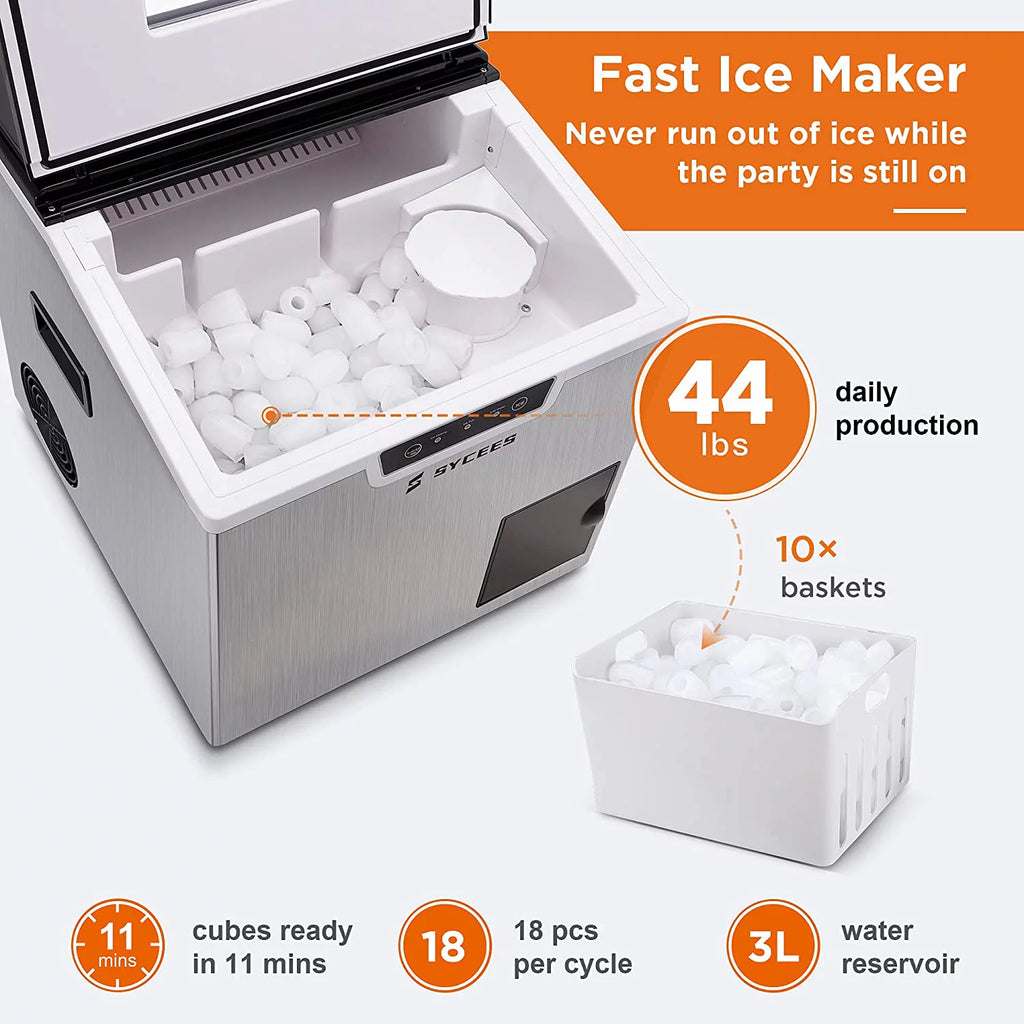 2-in-1 Countertop Ice Maker Machine & Ice Shaver Z193
