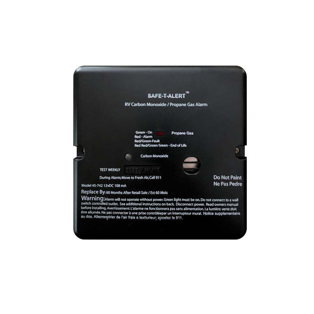 Black Flush Mount Carbon Monoxide Alarm I96305