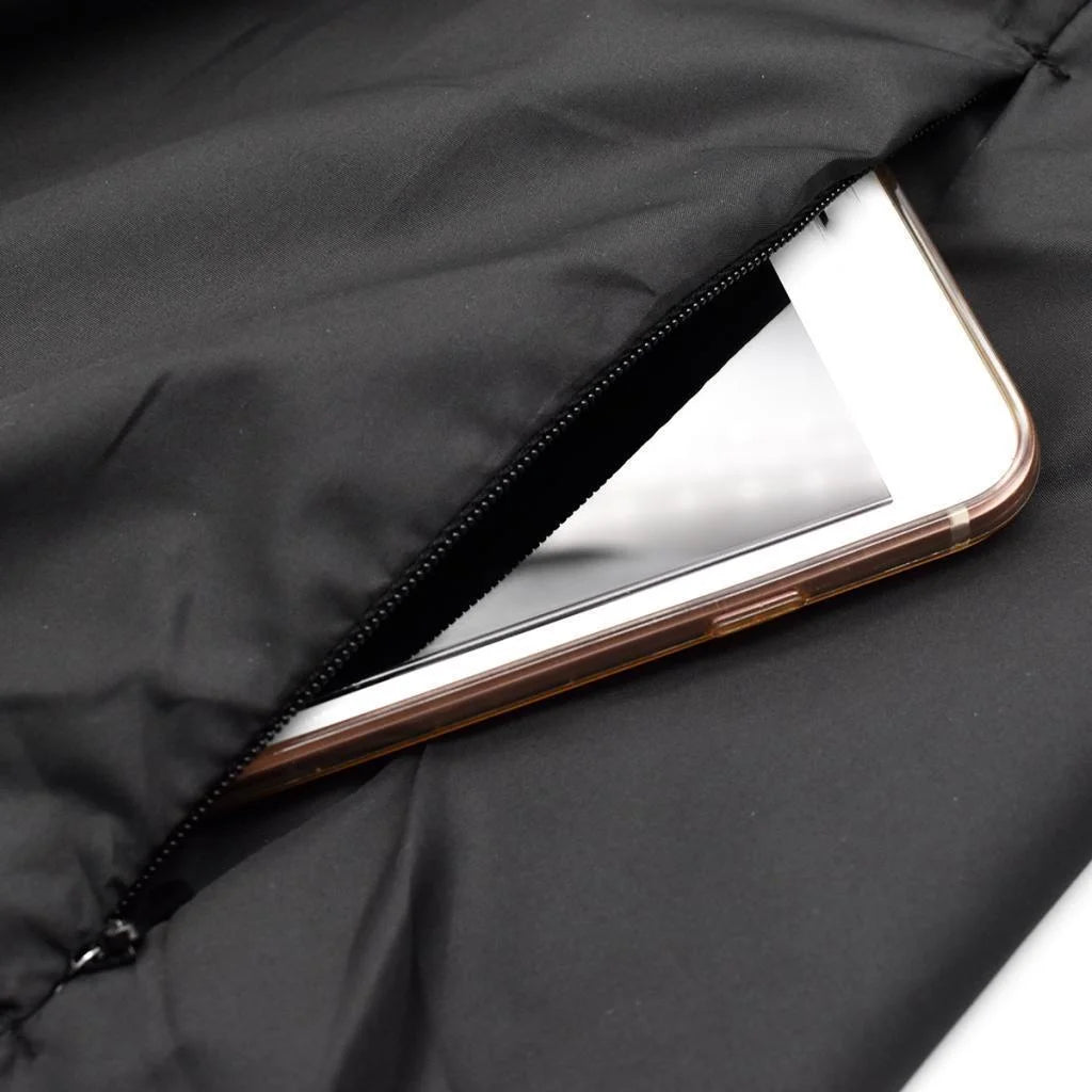 Black XXL Windproof Long-Sleeve Riding Jacket F24187