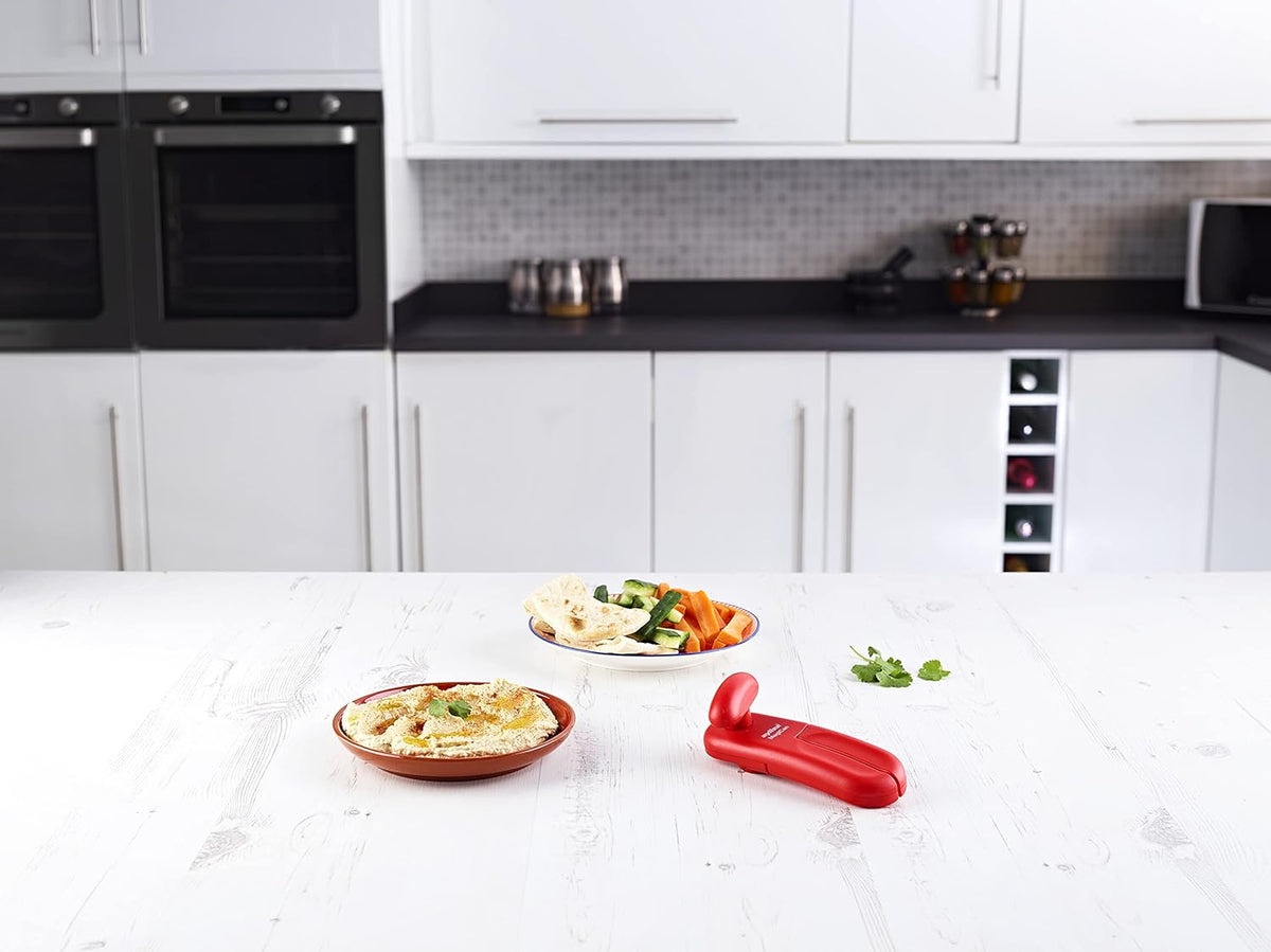Manual Can Opener with Lid Release - Red R6590