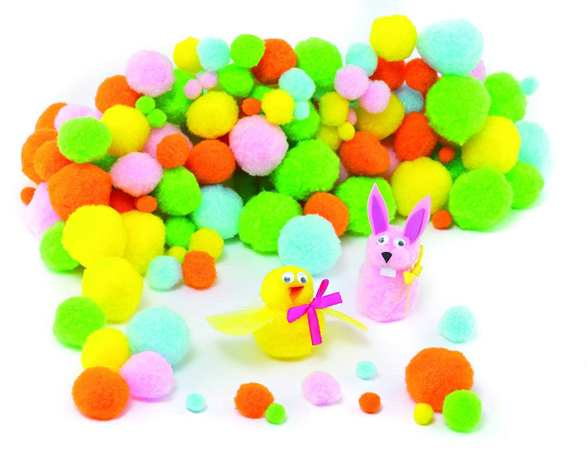 Pastel Pom Poms Value Pack (Pack of 200) L368972