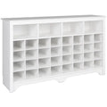 White 36 Cubby Engineered Wood Shoe Cubby Console S151