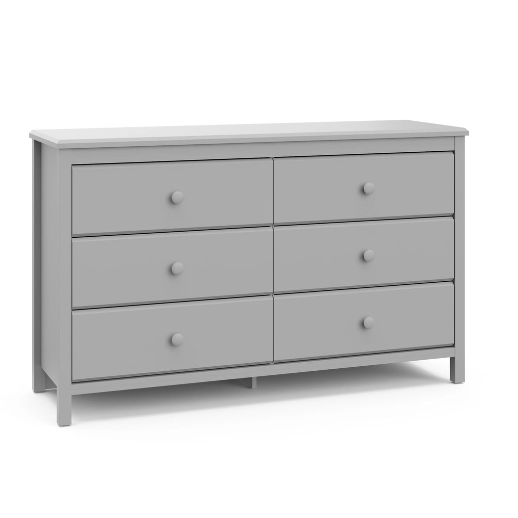 White 6 Drawer Double Dresser E913885