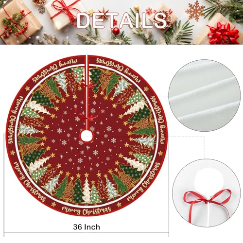 Red 36 Inches Christmas Tree Skirt R253