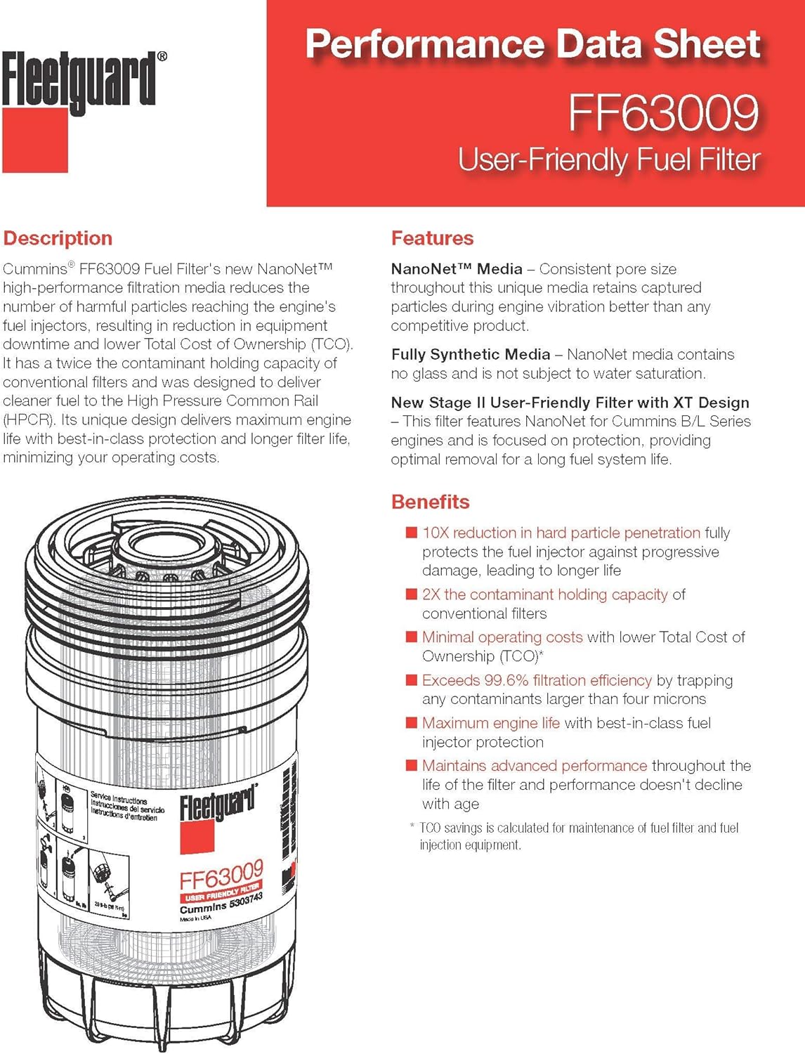 Fuel Filter Pack of 2 H31222