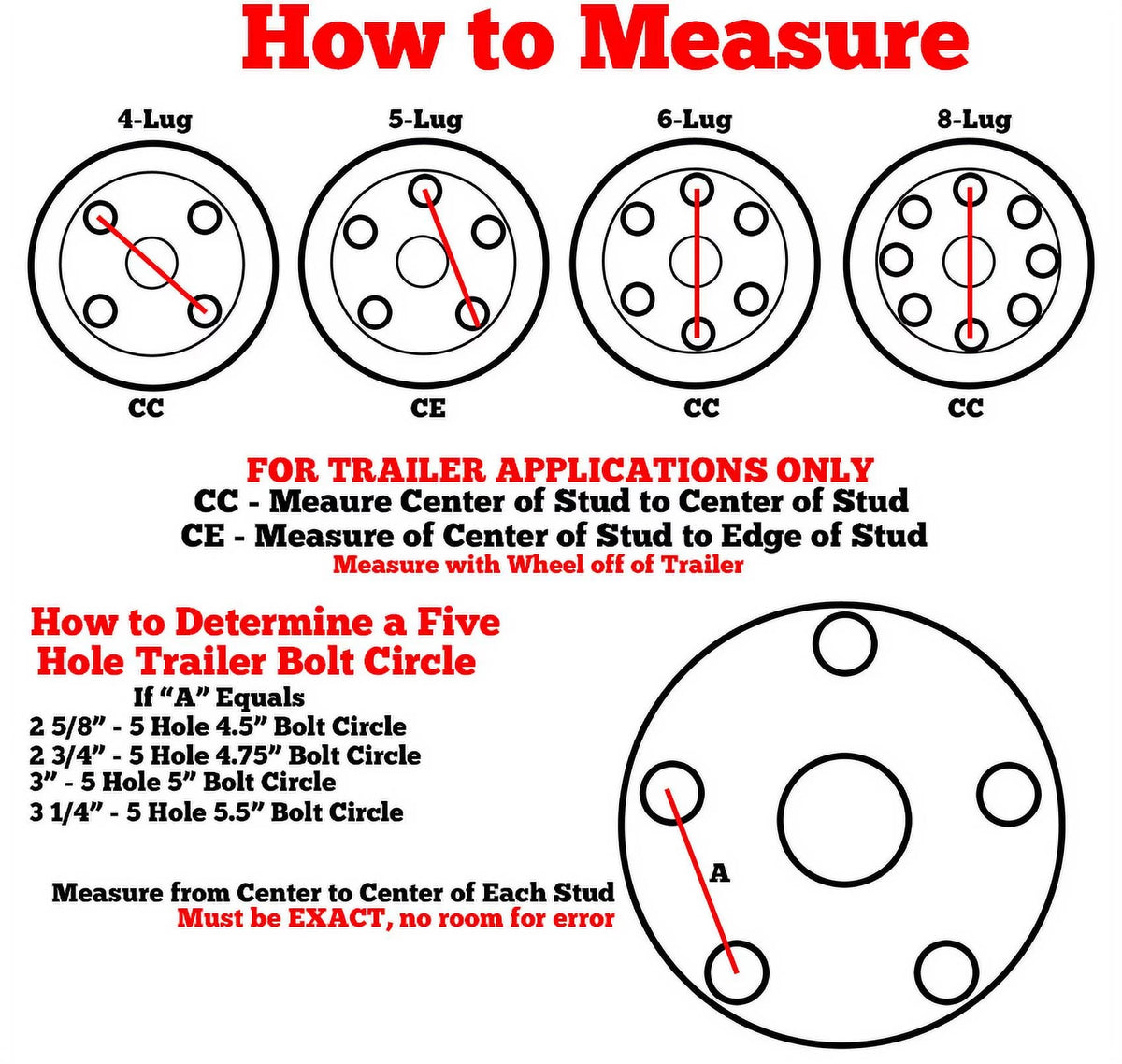2-Pack Trailer Tire Rim 480-12 4.80-12 LRC 4Lug White Spoke Wheel Q4022