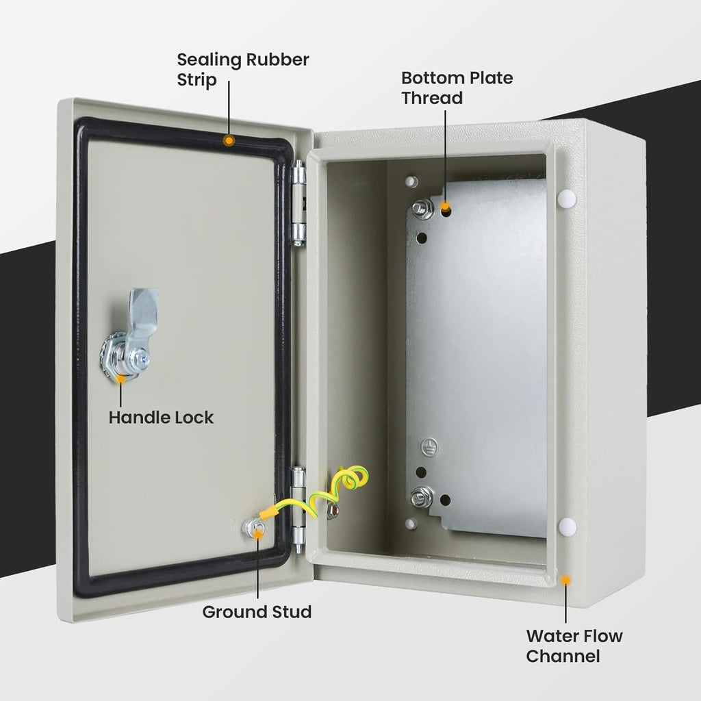 Metal Electrical Box IP65 Waterproof & Dustproof Outdoor Junction Box 8x8x12 L177