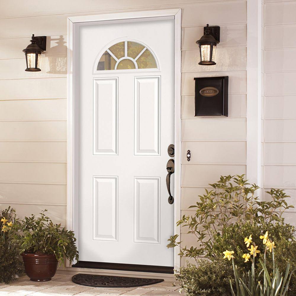 36 in. x 80 in. Primed Steel Prehung Front Door with No Brickmold Z743214