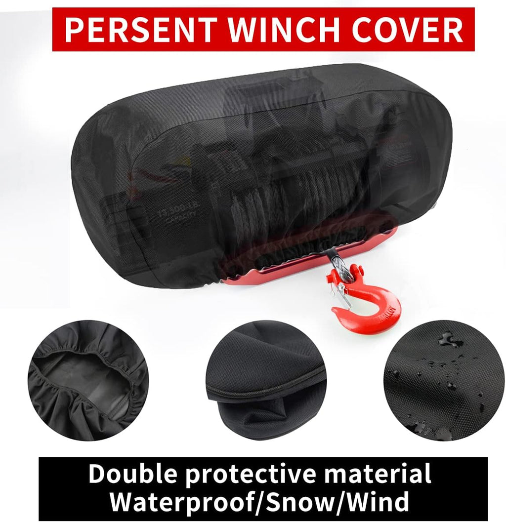 13500 lb Waterproof Synthetic Rope Electric Winch Kit T272