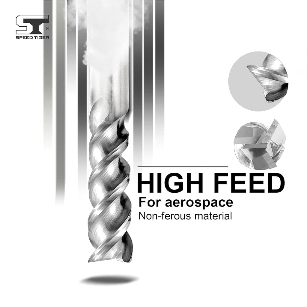 Carbide Square End Mill 3 Flute 3/16 5 Pieces Pack of 2 Z73353