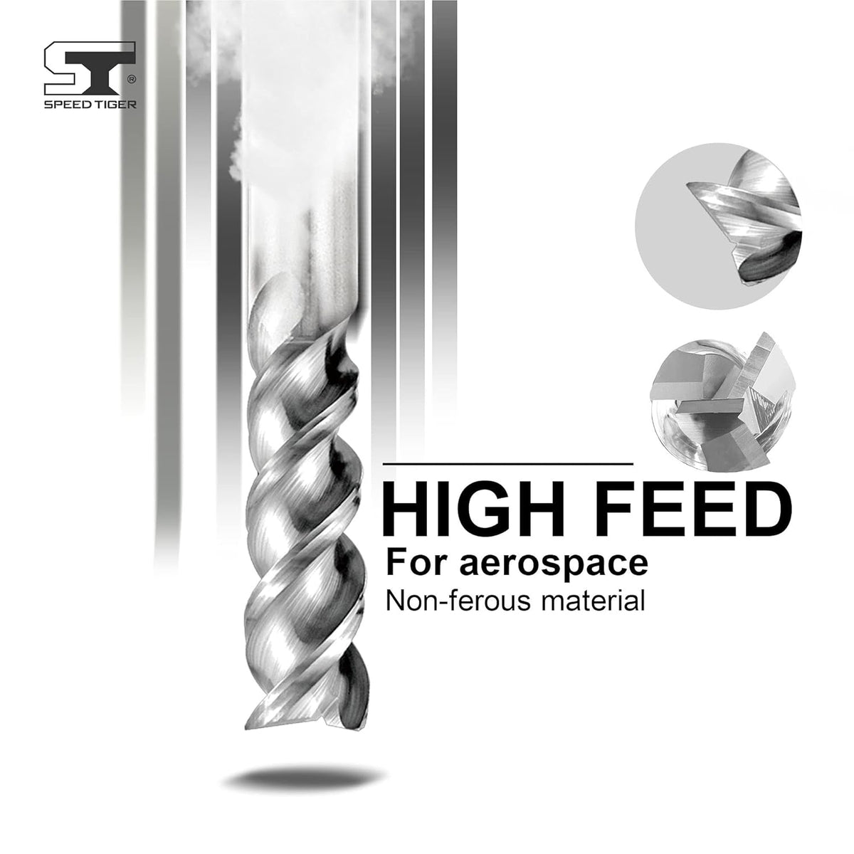 Carbide Square End Mill 3 Flute 3/16 5 Pieces Pack of 2 Z73353