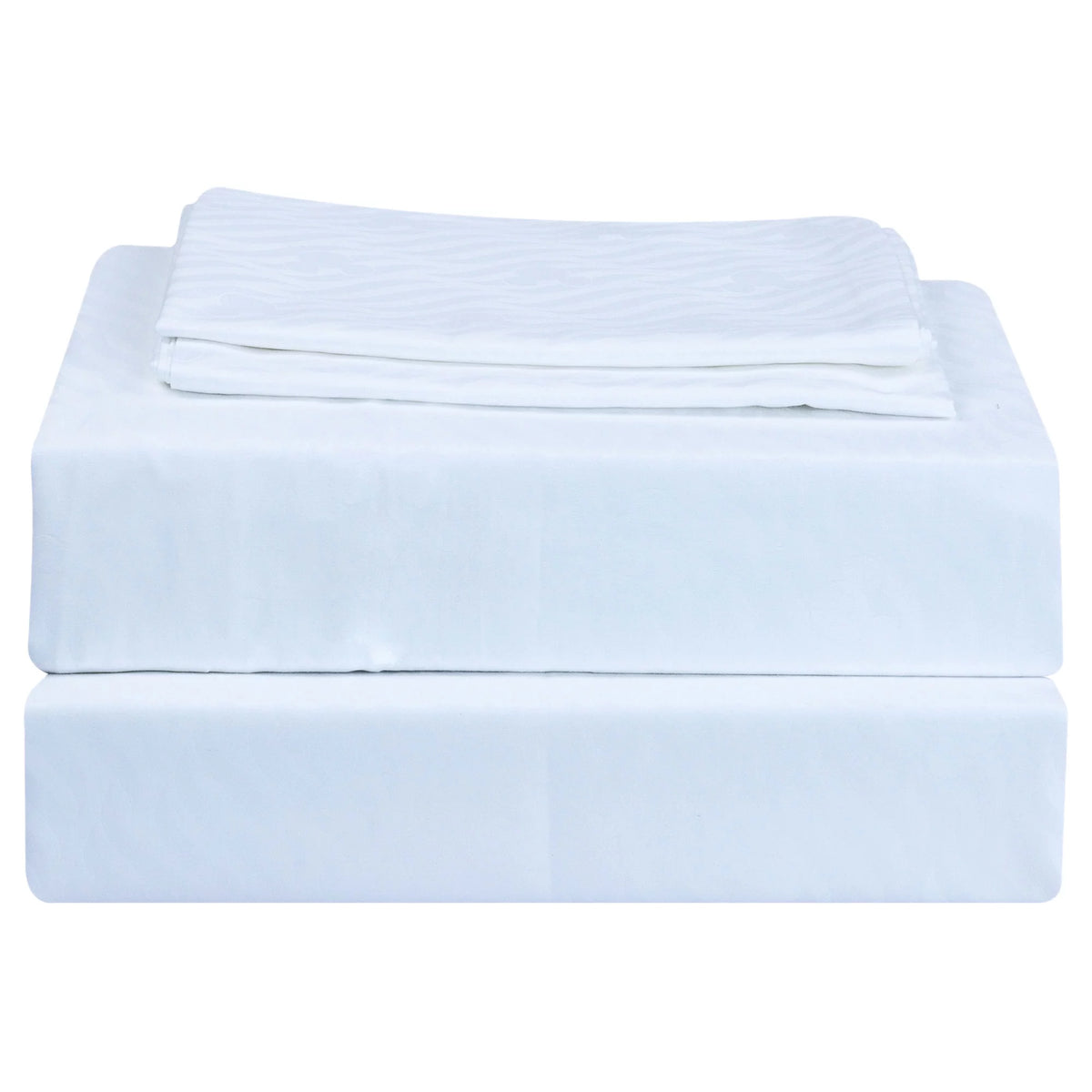 100% Cotton Jacquard Damask King 4 Piece Sheet Set E2970